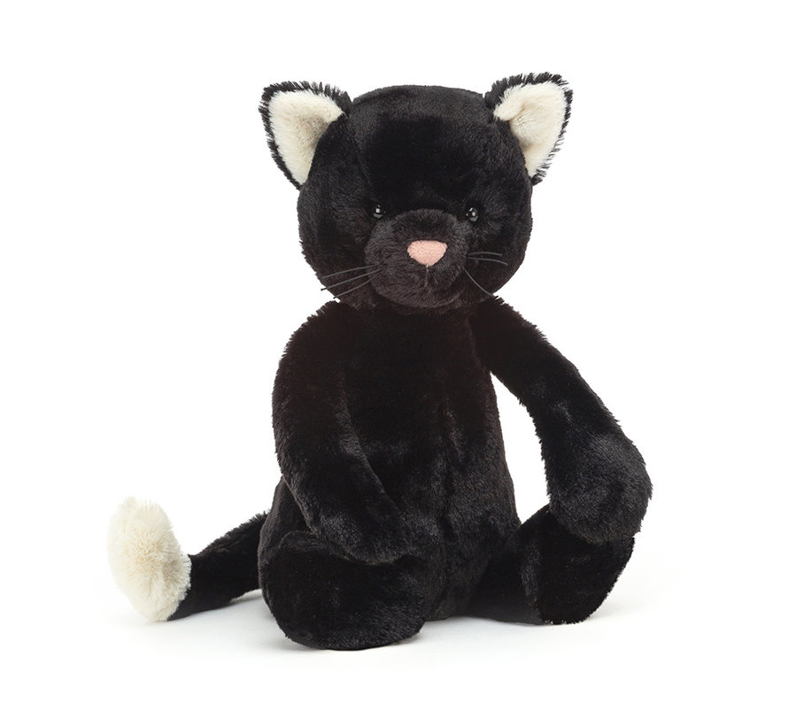 Knuffel Kat Bashful Black Kitten Medium