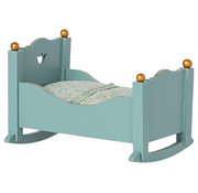 Maileg Cradle, Baby mouse - Blue