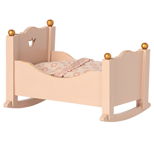 Maileg Cradle, Baby mouse - Rose