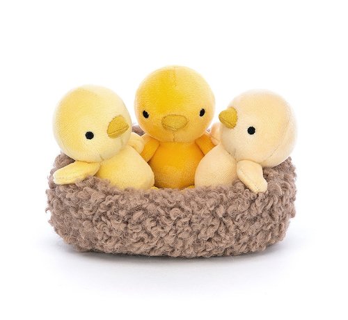 Jellycat Knuffel Kuikens Nesting Chickies