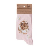 Wrendale Designs Guinea Pig Sock - Grinny Pig - PINK