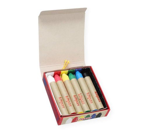 Kitpas Rice Bran Wax Art Crayons Medium Set 6-pcs