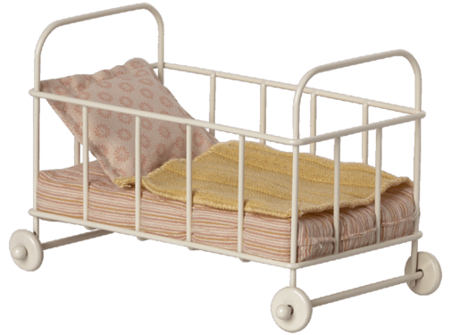 Maileg Cot bed, Micro - Rose