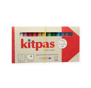 Kitpas Rice Bran Wax Art Crayons Medium Set 12-pcs