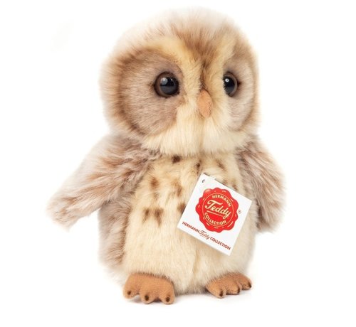 Hermann Teddy Stuffed Animal Owl Light Brown 16cm