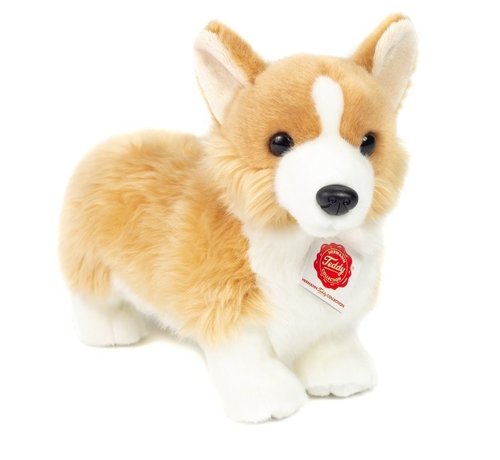 Hermann Teddy Knuffel Hond Corgi Staand 30cm