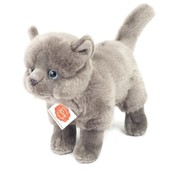 Hermann Teddy Knuffel Kat Kartuizer Staand 20cm