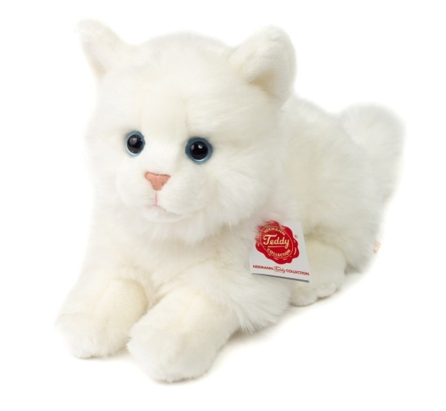 Knuffel Kat Britse Korthaar Wit 20cm