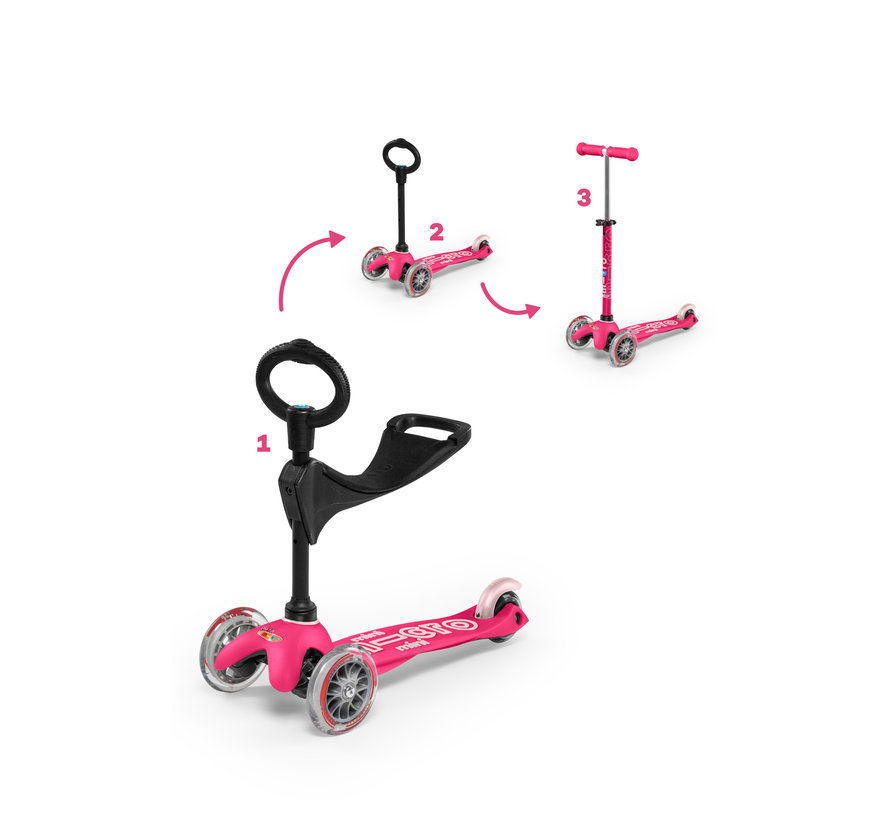 Mini Micro Step 3in1 Deluxe Roze