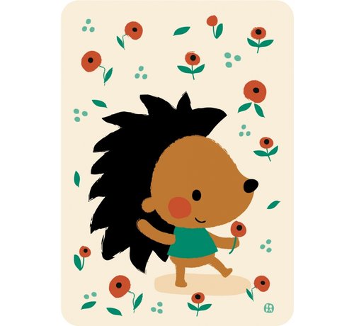 Bora Postkaart Poppy Hedgehog