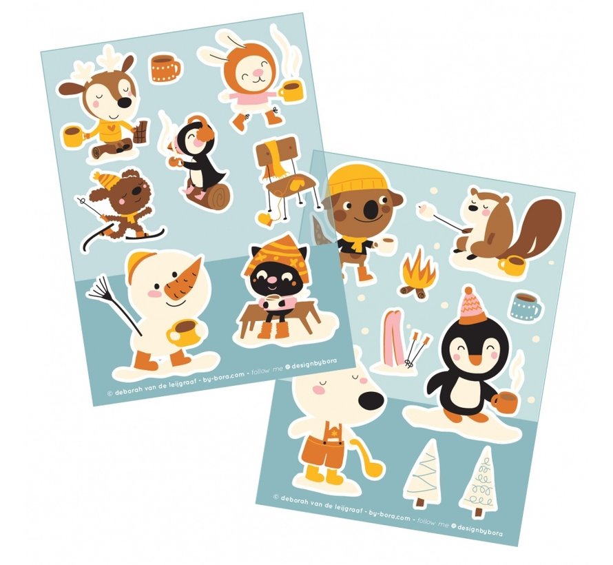 Sheets Paper Stickers Hot Chocolat