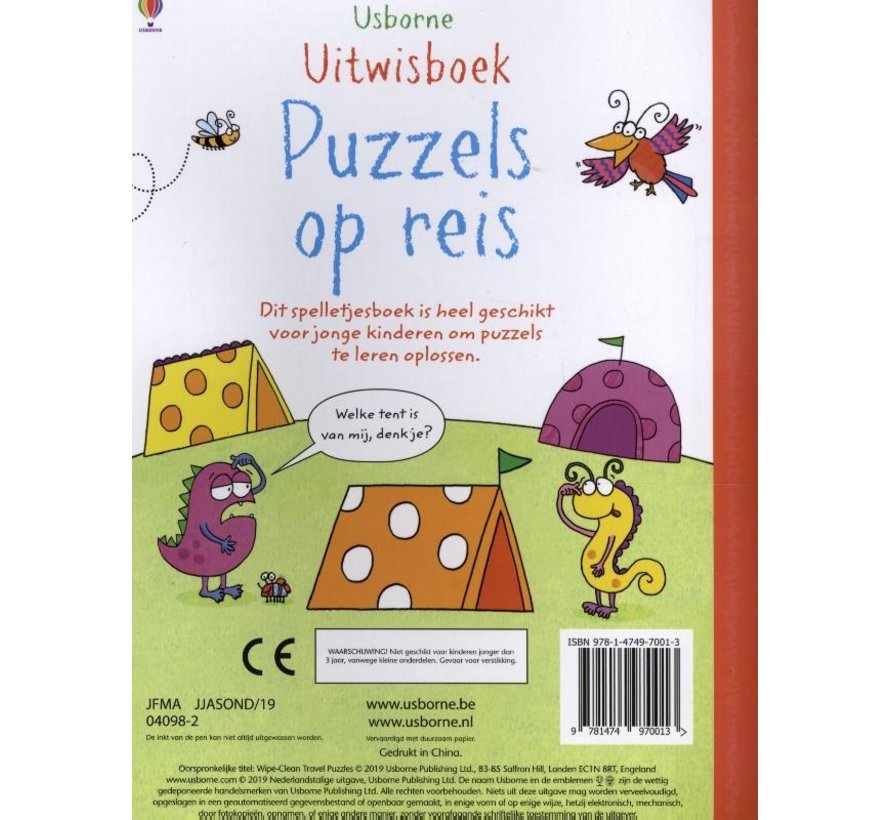 Uitwisboek Puzzels op reis