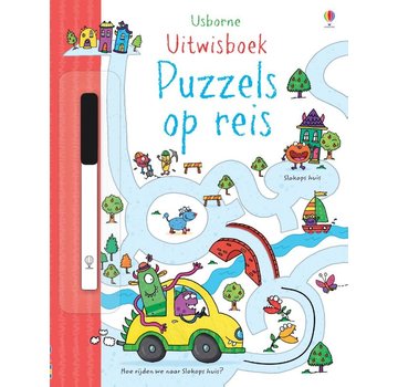 Uitgeverij Usborne Uitwisboek Puzzels op reis