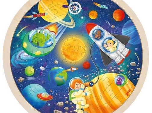 GOKI Puzzle Space Wood 57pcs