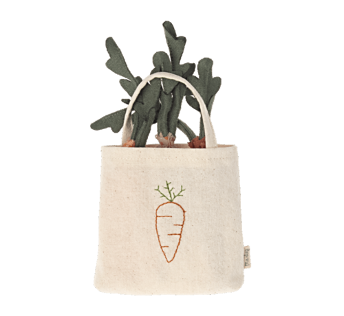 Maileg Carrots in shopping bag