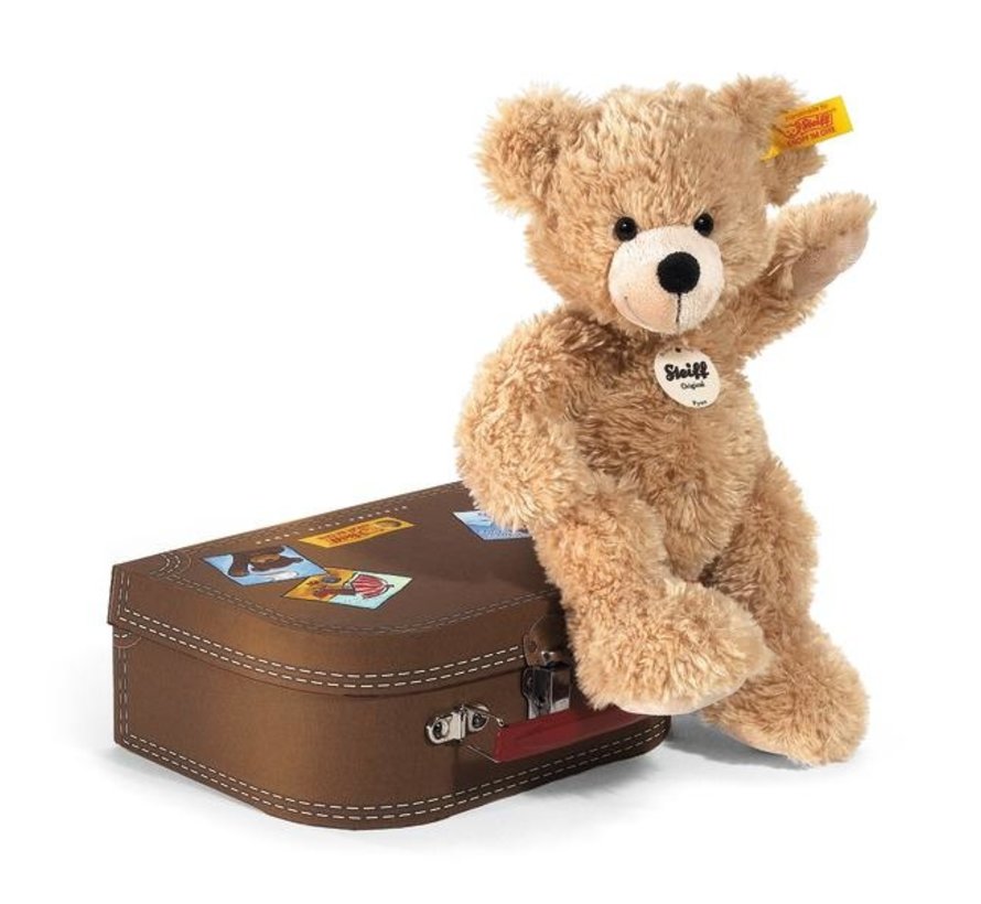 Fynn Teddy bear in suitcase, beige