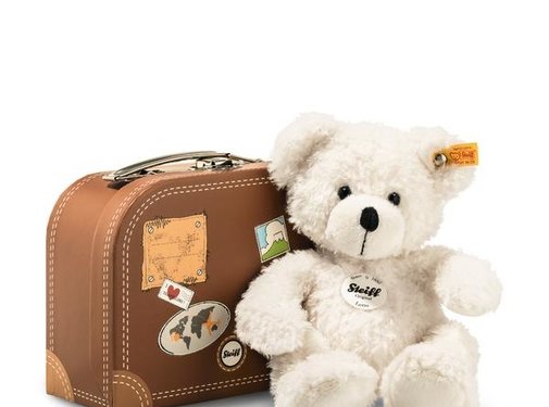 Steiff Lotte Teddy bear in suitcase, white