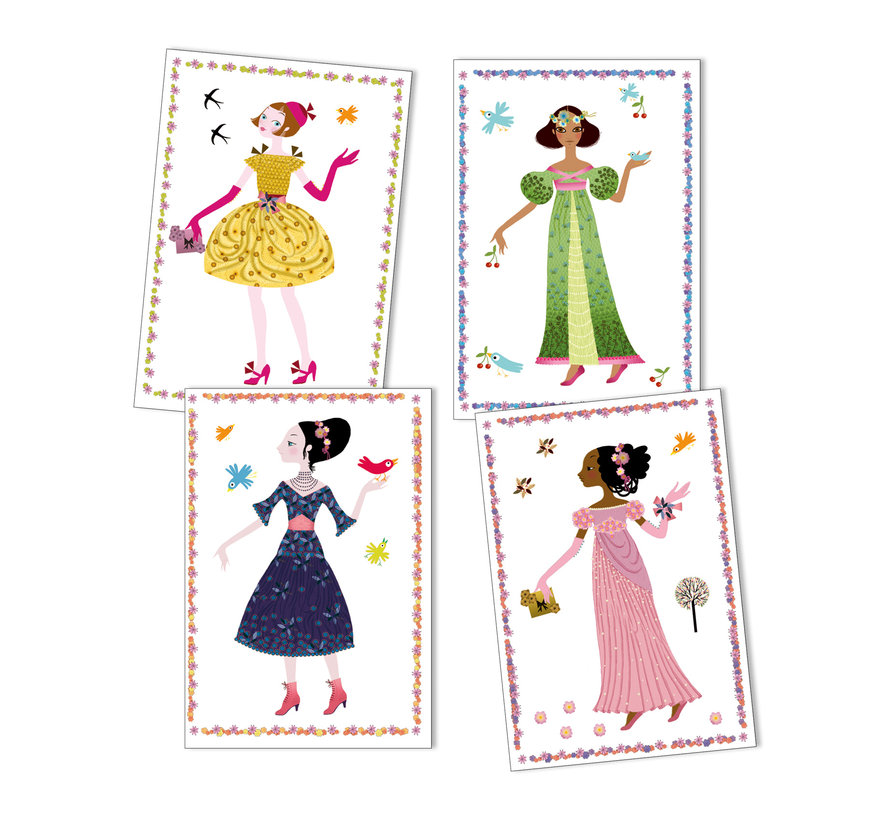 Stickers & Paper Dolls Dresses through the seasons