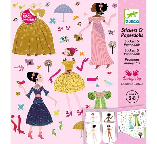 Djeco Stickers & Paper Dolls Dresses through the seasons