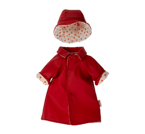 Maileg Rain coat w. hat - Teddy mum