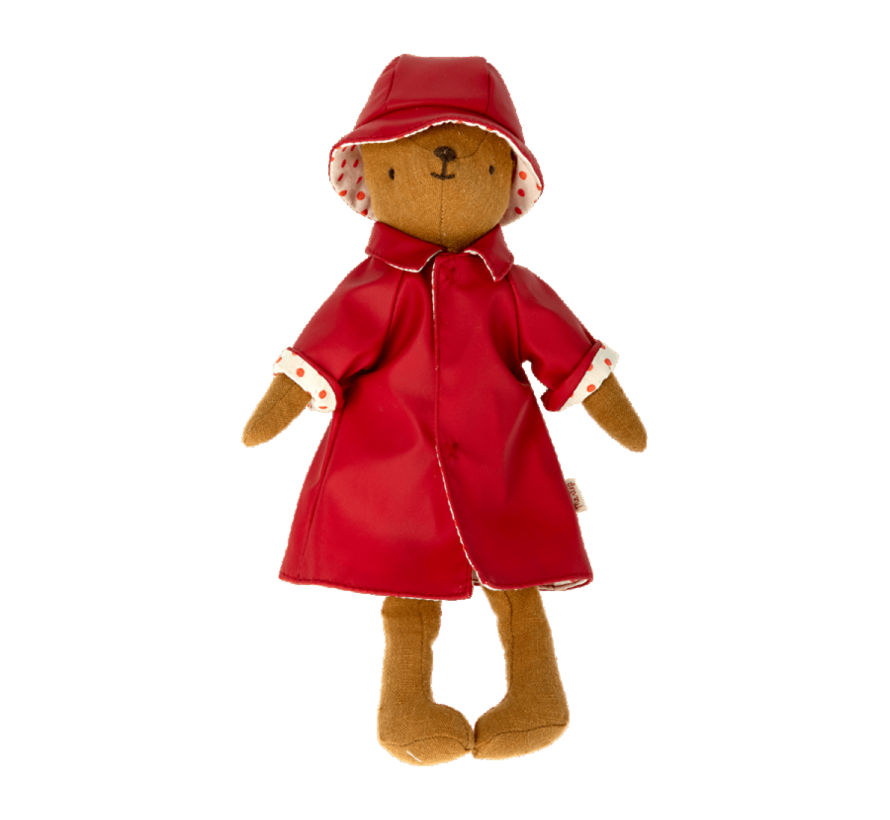 Rain coat w. hat - Teddy mum