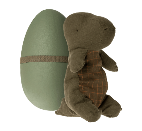 Maileg Gantosaurus in egg, Medium - Forrest green