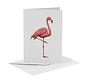 Wenskaart Flamingo