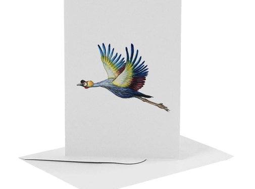 World of Mies Wenskaart Kraanvogel