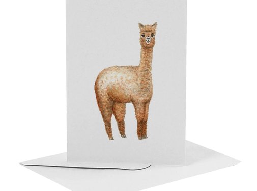 World of Mies Wenskaart Alpaca