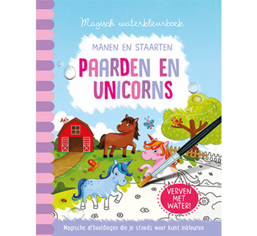 De Lantaarn Magisch waterkleurboek Paarden en Unicorns