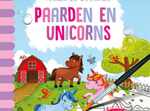 De Lantaarn Magisch waterkleurboek Paarden en Unicorns