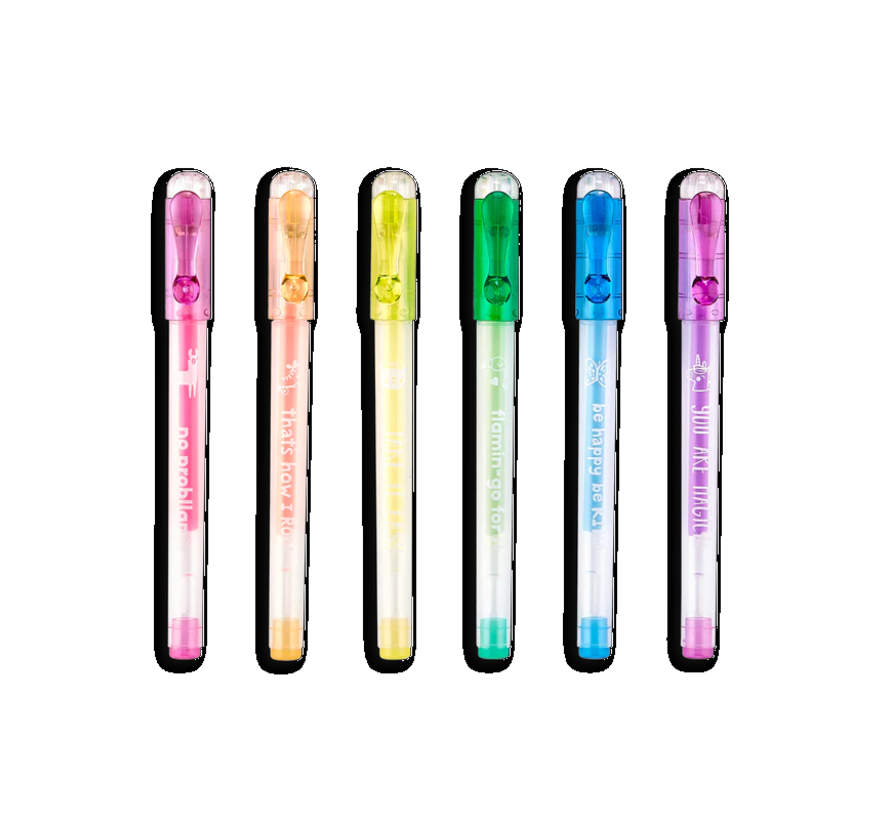 Funtastic Friends Mini Pastel Gel Pens - Set of 6