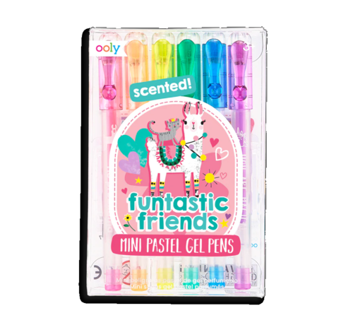 Ooly Funtastic Friends Mini Pastel Gel Pens - Set of 6