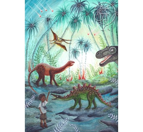 Bijdehansje Postcard Dino Adventure