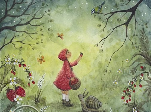 Postkaart strawberry dream