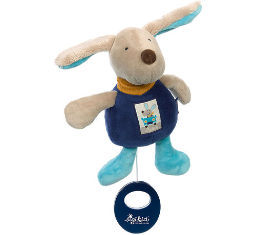 sigikid Musical Baby Soft Toy Dog Blue Collection
