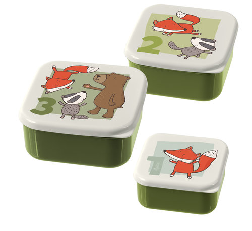 sigikid Lunchbox Snackbox Bos 3-delig