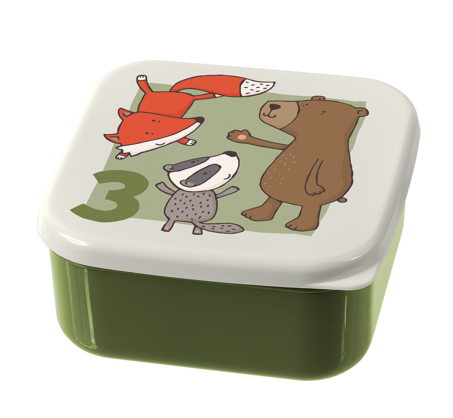 Lunchbox Snackbox Bos 3-delig