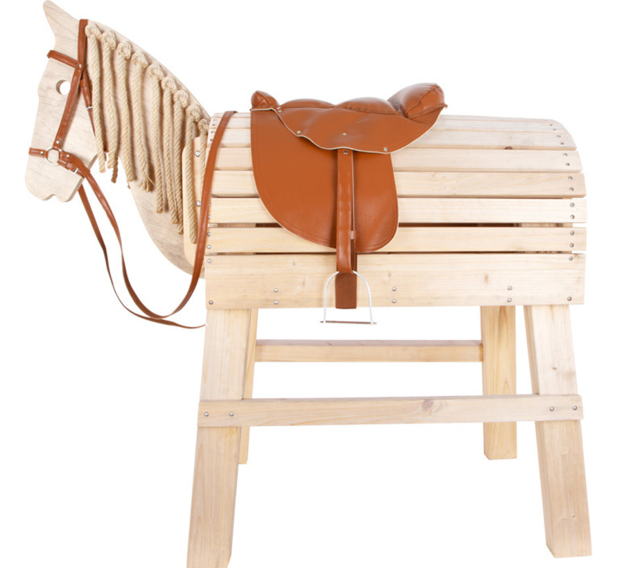 Wooden Horse Saddle and Bridle set