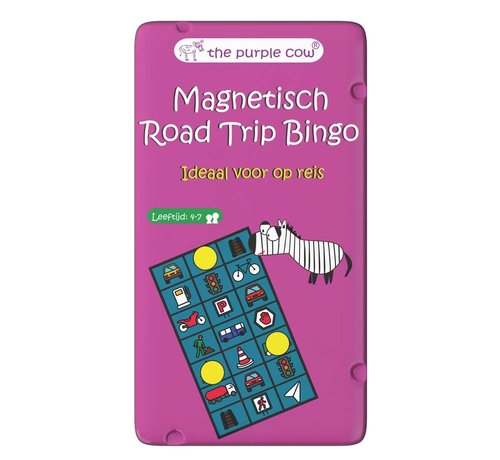 The Purple Cow Reisspel Magnetisch Road Trip Bingo