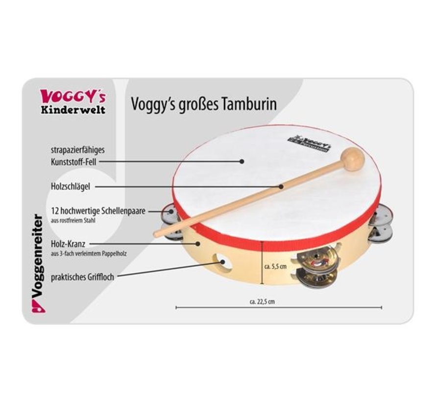 Voggys Tambourine Big Wood
