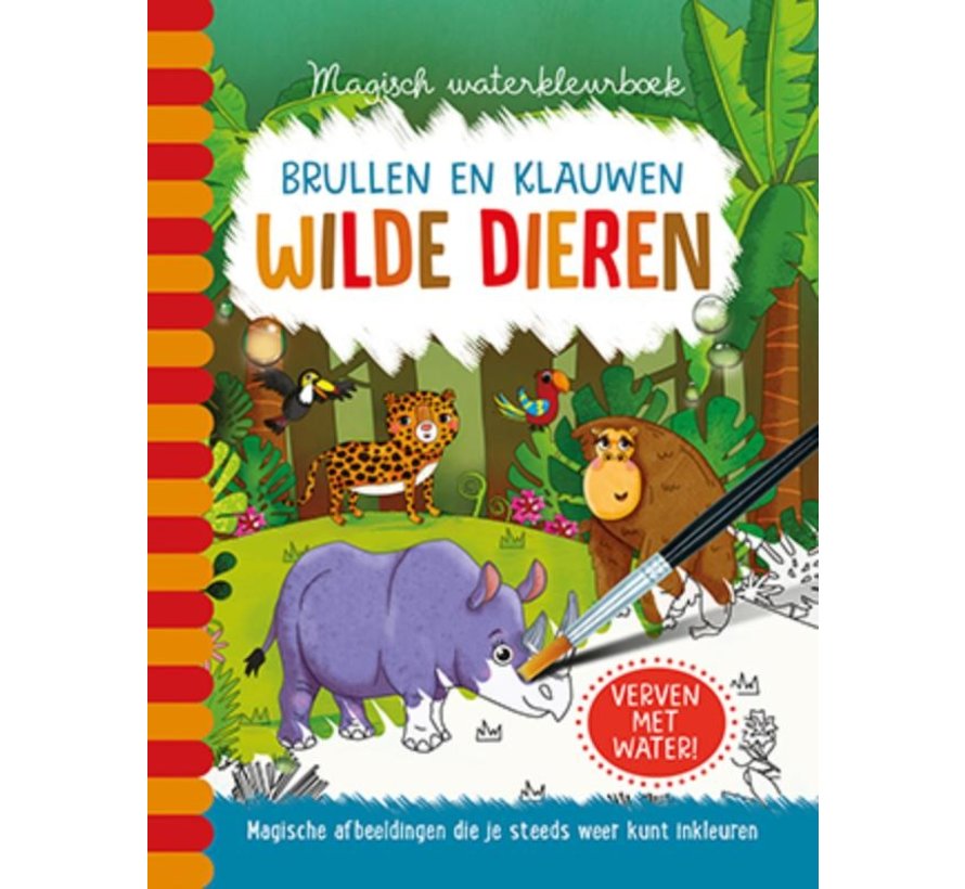 Magisch waterkleurboek - Wilde dieren