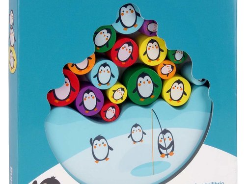 APLI Balanceerspel Pinguin Hout