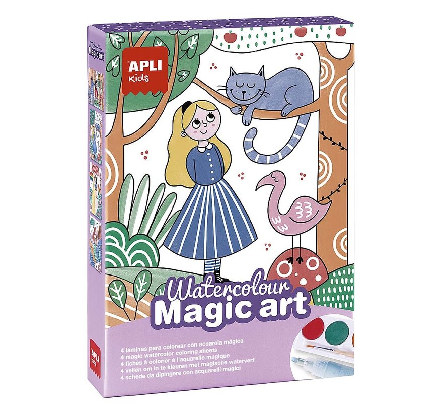 Magic Watercolor Coloring Sheets