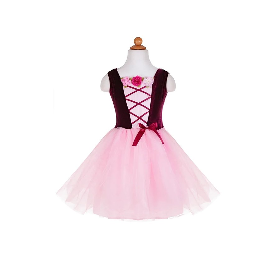 Ribbon and Rose Dress Burgundy Size 7-8