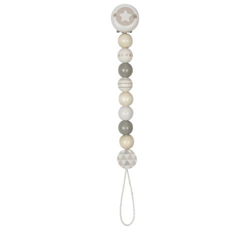 GOKI Soother Chain Star Grey