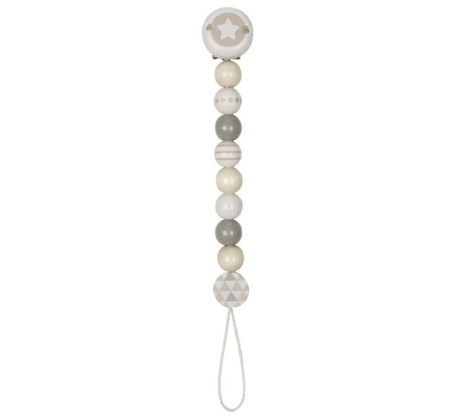 Soother Chain Star Grey