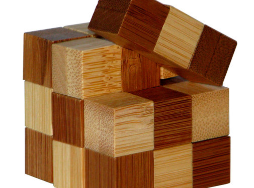 Eureka 3D Bamboo Puzzle Snake Cubes