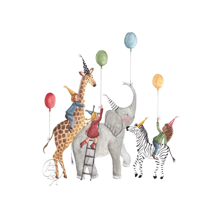 Postkaart Birthday Party