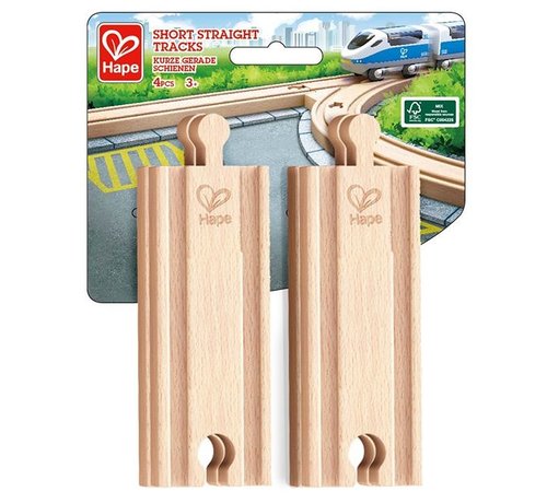 Hape Short Straight Tracks 4-pcs